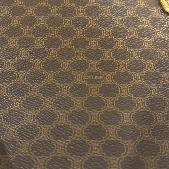 Auth Vintage Celine Macadam Shoulder Bag – Brown Monogram w Tan Leather Trim - Picture 8 of 8